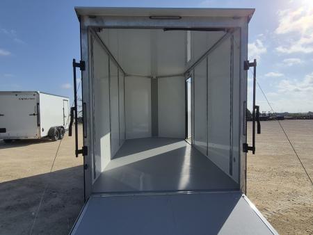 New 2026 Cell-Tech Trailers 7x14 7K White Enclosed Trailer w/ Blackout Pkg