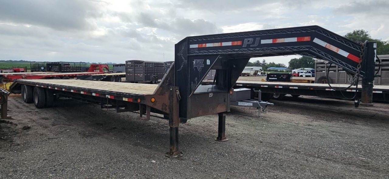 Used 2013 PJ Trailers 102" x 38' w/12K Axles Flatbed Trailer