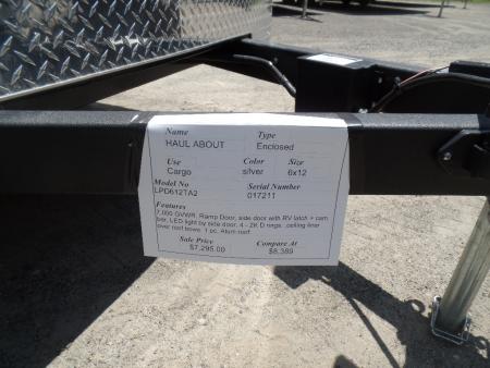 New 2027 Haul About Trailers 6'X12' Tandem Axle 7,000 lb. GVWR Cargo / Enclosed Trailer