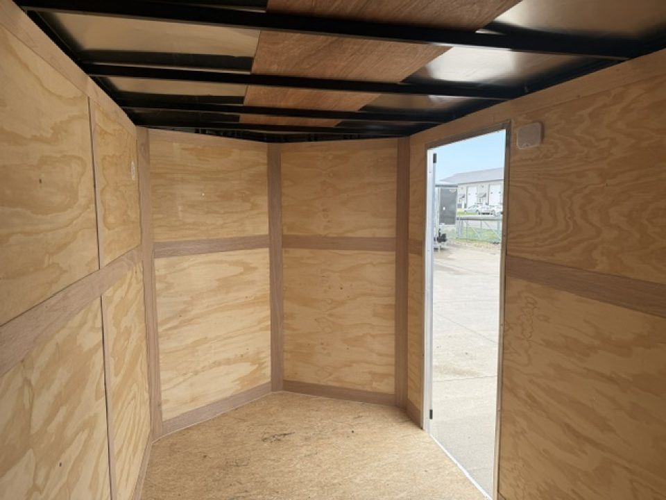 New 2026 Cross Silver 6'x12 3k Beta Flat Top V-Nose Enclosed Cargo Trailer