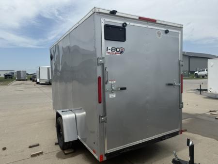 New 2026 Cross Silver 6'x12 3k Beta Flat Top V-Nose Enclosed Cargo Trailer