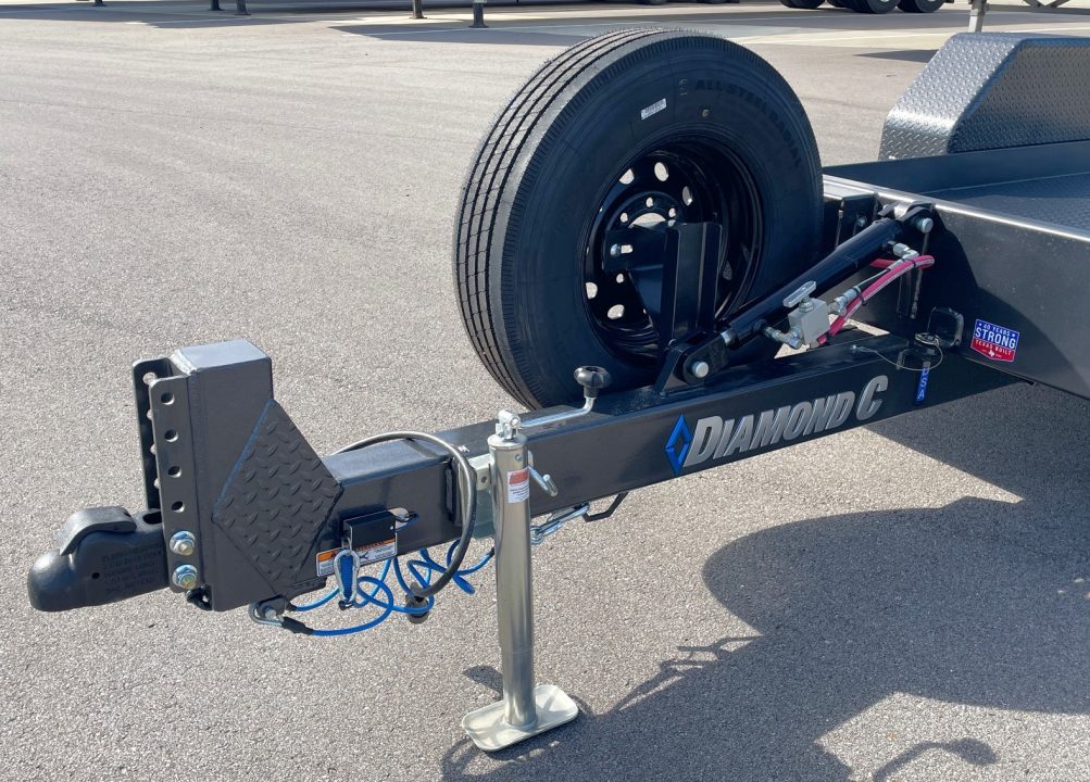 New Diamond C 59"x 10' DSA 7000lb (GVWR) Scissor Lift Tilt Equipment Trailer w/ Spare