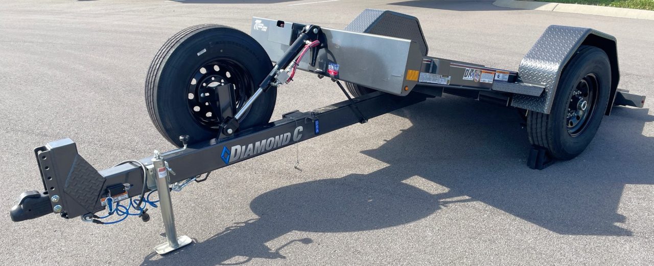 New Diamond C 59"x 10' DSA 7000lb (GVWR) Scissor Lift Tilt Equipment Trailer w/ Spare