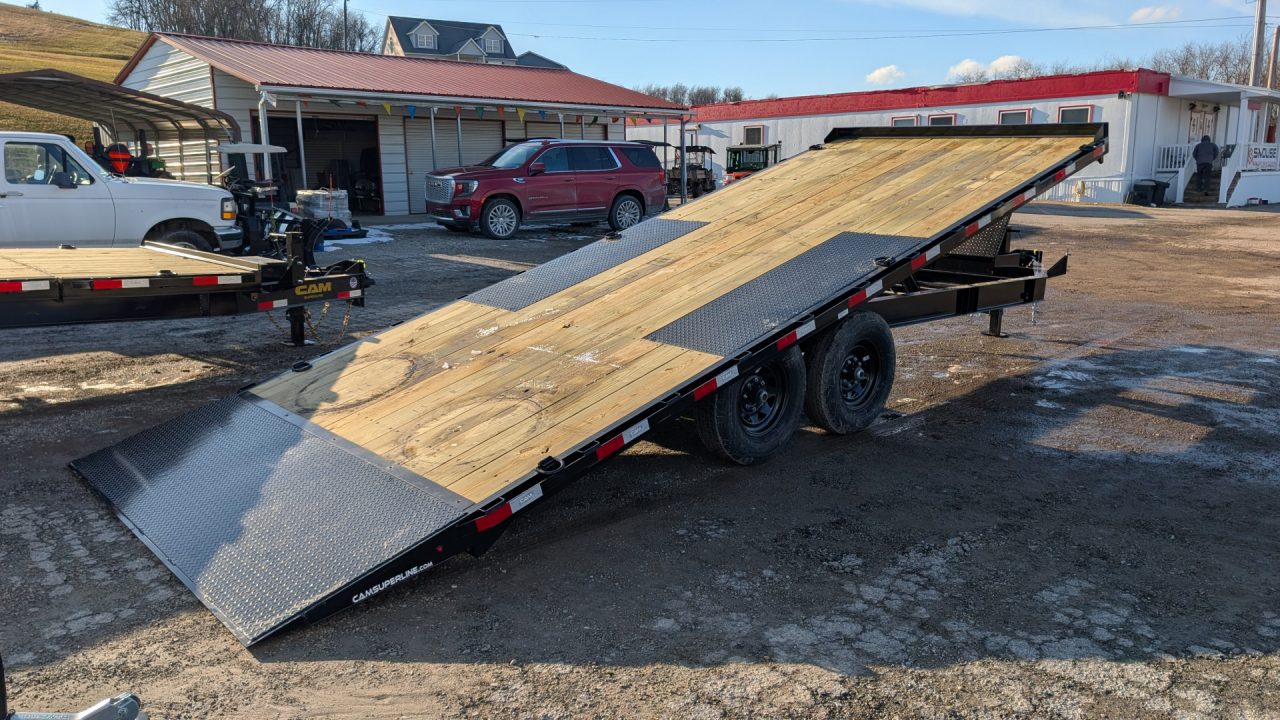 New 2026 CAM Superline 22' HD Deckover Full **POWER** Tilt Equipment Hauler (8K Axles!)