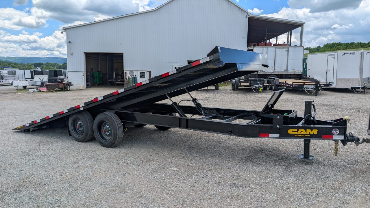 New 2026 CAM Superline 22' HD Deckover Full **POWER** Tilt Equipment Hauler (8K Axles!)