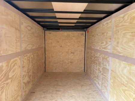 New 2026 Cross Silver 7'x16' 7k Beta Flat Top V-Nose Enclosed Cargo Trailer