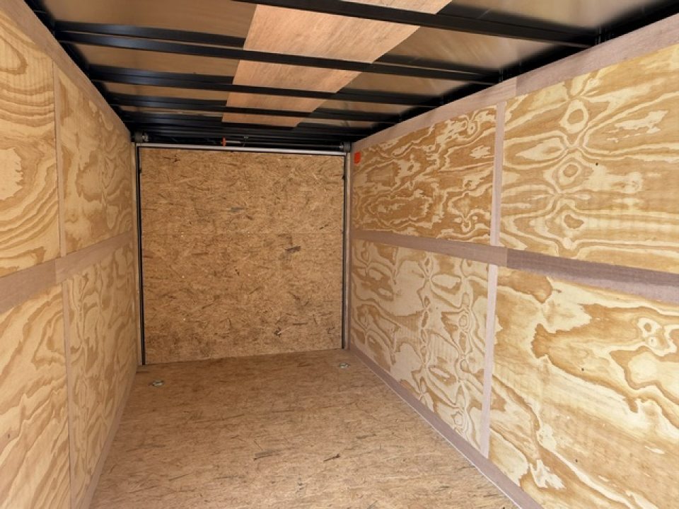 New 2026 Cross White 7'x16' 7k Beta Flat Top V-Nose Enclosed Cargo Trailer