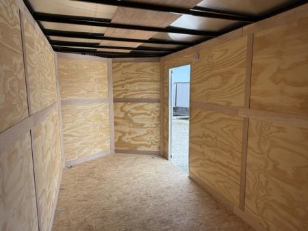 New 2026 Cross White 7'x16' 7k Beta Flat Top V-Nose Enclosed Cargo Trailer