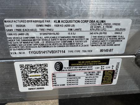 New 2027 Aluma 8014S BT Utility Trailer
