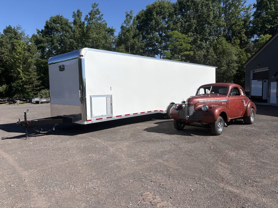 New 2026 Vintage Trailers 8.5x34 7'6" Interior Vector Car / Racing Trailer