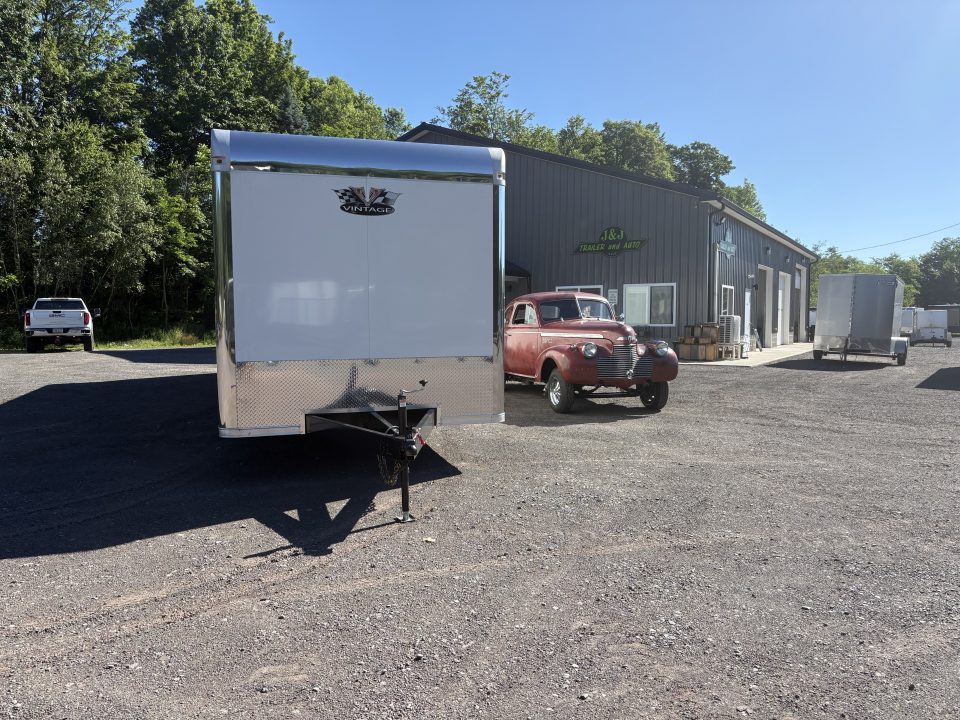 New 2026 Vintage Trailers 8.5x34 7'6" Interior Vector Car / Racing Trailer
