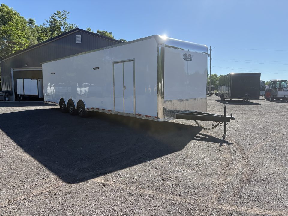 New 2026 Vintage Trailers 8.5x34 7'6" Interior Vector Car / Racing Trailer