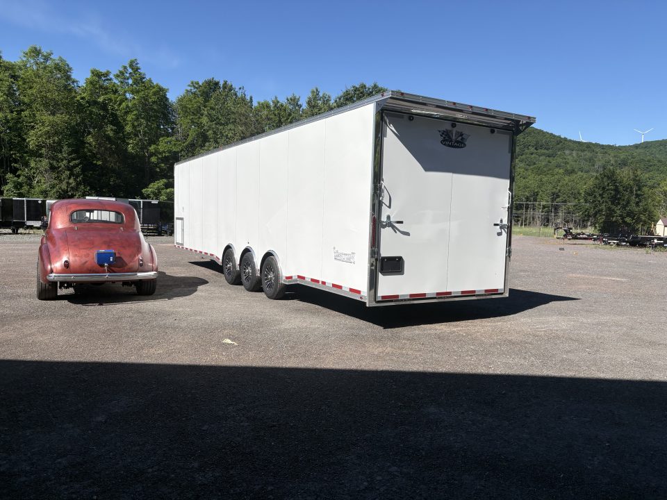 New 2026 Vintage Trailers 8.5x34 7'6" Interior Vector Car / Racing Trailer