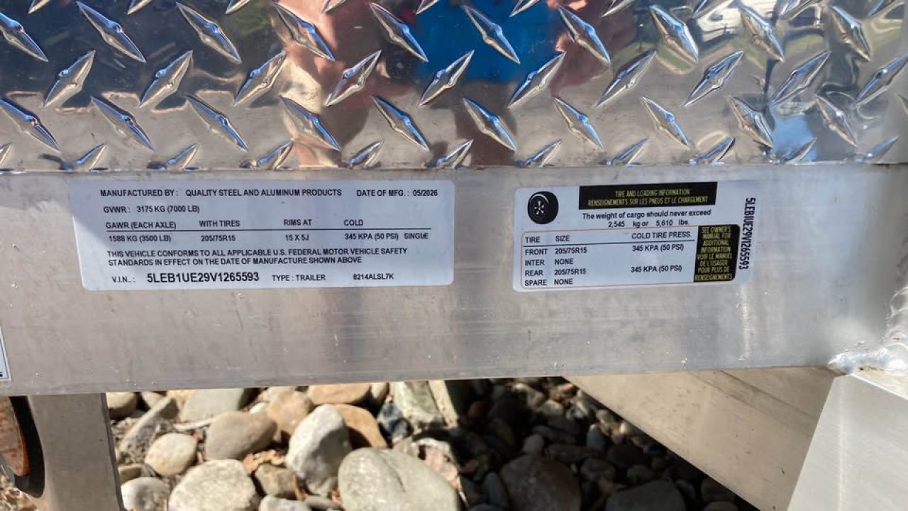 New 2027 Quality Steel and Aluminum 7x14 aluminum Utility Trailer