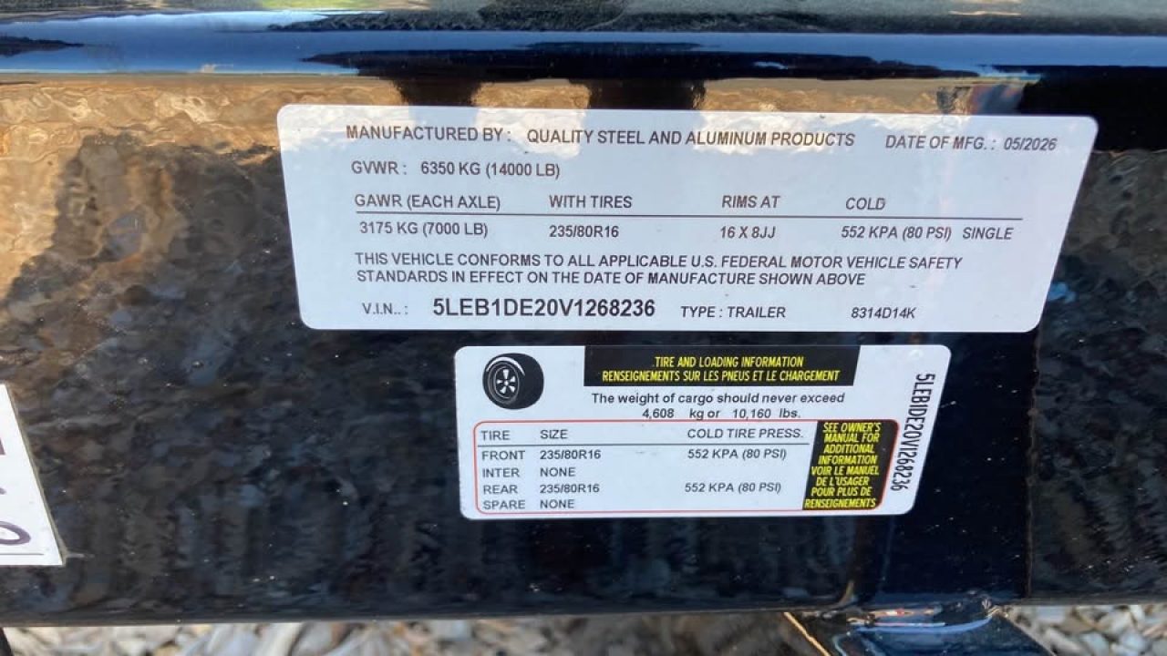 New 2027 Quality Steel and Aluminum 7x14 4' side Dump Trailer