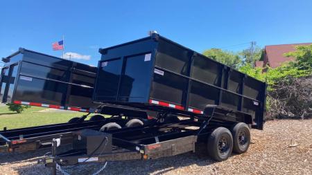 New 2027 Quality Steel and Aluminum 7x14 4' side Dump Trailer