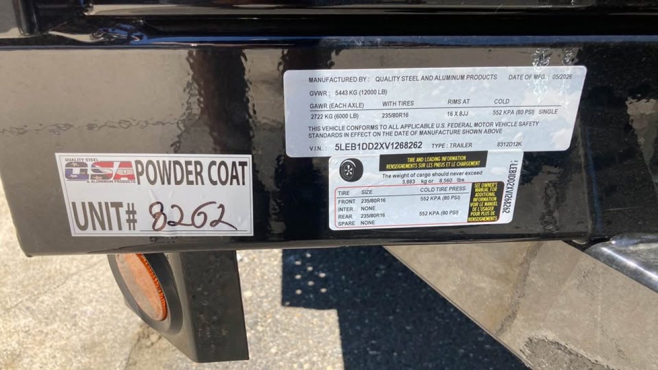 New 2027 Quality Steel and Aluminum 7x12 Dump Trailer