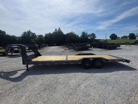 New 2026 Lamar Trailers 102 x 26 TANDEM GN CH W/ 2' DOVE/ SLIDE IN RAMPS/ DRIVE OVER FENDERS