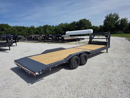 New 2026 Lamar Trailers 102 x 26 TANDEM GN CH W/ 2' DOVE/ SLIDE IN RAMPS/ DRIVE OVER FENDERS