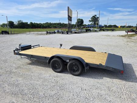 New 2026 Lamar Trailers 83 x 18 TANDEM CH W/ 2' DOVE/ SLIDE IN RAMPS/ TOOL BOX/ REMOVABLE FENDERS