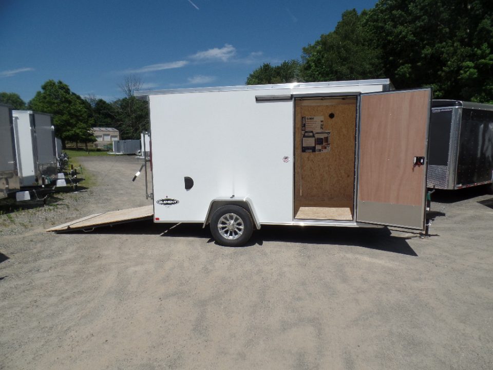 New 2027 Look Trailers White 6X12 Element Model Cargo / Enclosed Trailer