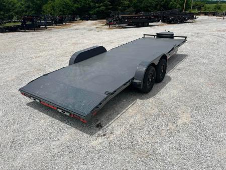 New 2026 Lamar Trailers 83 x 22 TANDEM CH W/ 2' DOVE/ SLIDE IN RAMPS/ REMOVABLE FENDERS/ STEEL FLOOR