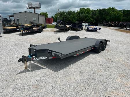 New 2026 Lamar Trailers 83 x 22 TANDEM CH W/ 2' DOVE/ SLIDE IN RAMPS/ REMOVABLE FENDERS/ STEEL FLOOR