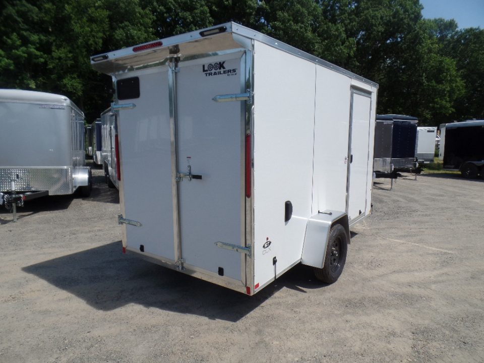 New 2027 Look Trailers White with Double Rear Doors 6X12 Element Model Cargo / Enclosed Trailer