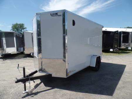 New 2027 Look Trailers White with Double Rear Doors 6X12 Element Model Cargo / Enclosed Trailer