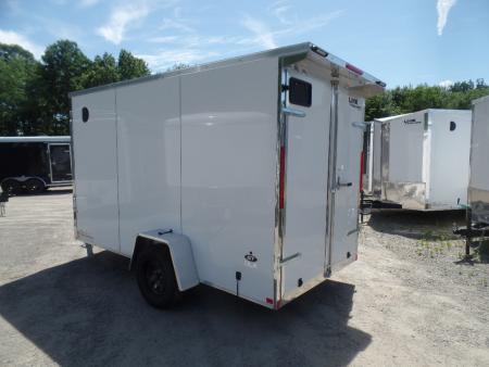 New 2027 Look Trailers White with Double Rear Doors 6X12 Element Model Cargo / Enclosed Trailer