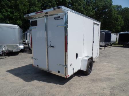 New 2027 Look Trailers White with Double Rear Doors 6X12 Element Model Cargo / Enclosed Trailer