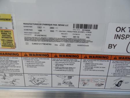 New 2027 Look Trailers White with Double Rear Doors 6X12 Element Model Cargo / Enclosed Trailer