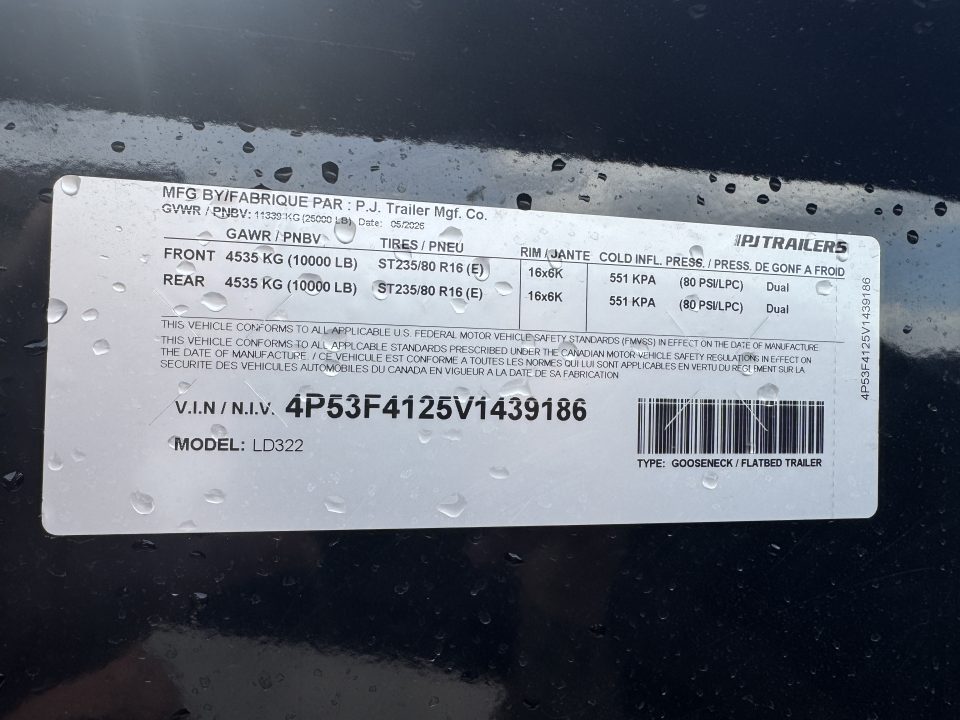 New 2027 PJ Trailers LD32GN Flatbed Trailer