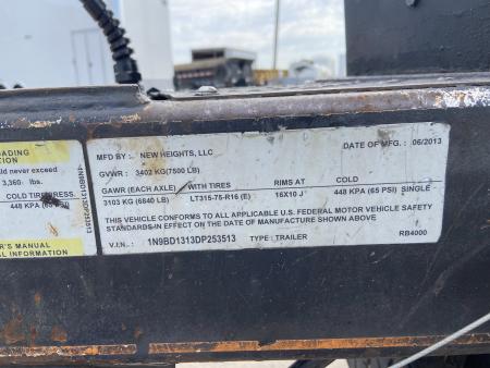 Used 2013 EQUIPTER DUMP TRAILER