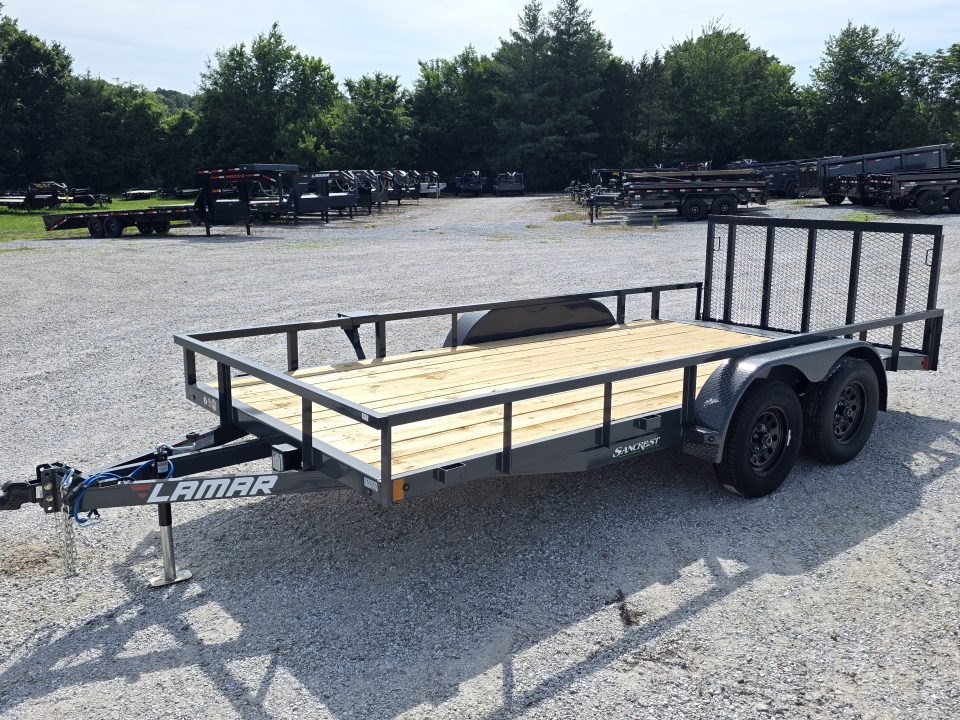 New 2026 Lamar Trailers 83 X 16 TANDEM UTILITY W/ 2' DOVE/ 3' RAMP GATE