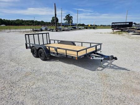 New 2026 Lamar Trailers 83 X 16 TANDEM UTILITY W/ 2' DOVE/ 3' RAMP GATE