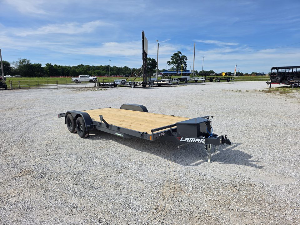 New 2026 Lamar Trailers 83 X 20 TANDEM CH W/ 2' DOVE/ SLIDE IN RAMPS/ REMOVABLE FENDERS/ TOOL BOX