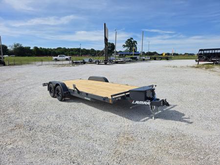 New 2026 Lamar Trailers 83 X 20 TANDEM CH W/ 2' DOVE/ SLIDE IN RAMPS/ REMOVABLE FENDERS/ TOOL BOX