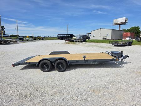 New 2026 Lamar Trailers 83 X 20 TANDEM CH W/ 2' DOVE/ SLIDE IN RAMPS/ REMOVABLE FENDERS/ TOOL BOX