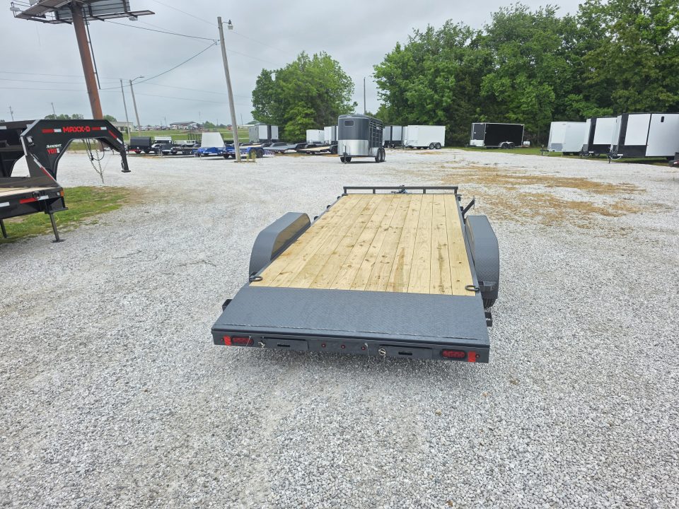 New 2026 Lamar 83X18 TANDEM 7K CAR HAULER W/2' STEEL DOVE & SLIDE OUT RAMPS