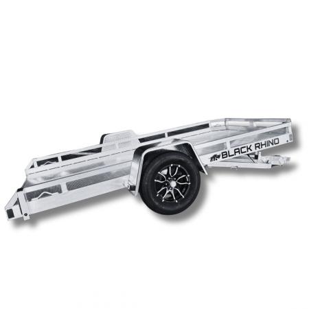 New 2026 Black Rhino 7x14' aluminum tilt utility trailer ATV Trailer
