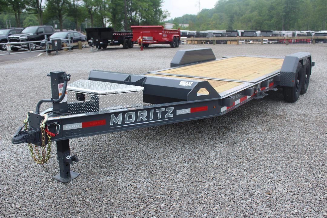 New 2026 Moritz 7' x 16' + 4' Low Pro - Gravity Tilt - Tilt Trailer - 14000# GVW