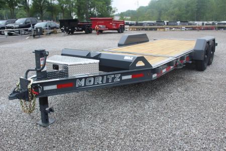 New 2026 Moritz 7' x 16' + 4' Low Pro - Gravity Tilt - Tilt Trailer - 14000# GVW