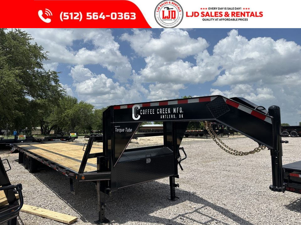 New 2026 Coffee Creek - Gooseneck - Flatbed - 102  X 33' - Deck over Trailer