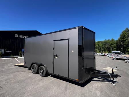 New 2026 Spartan 8.5x16+2ft V-nose/ 7'6  interior height / Ext. Tongue/ Blackout/ Polycore Exterior - 7000GVW