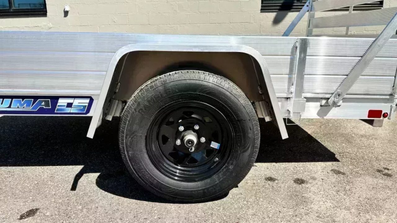 New Aluma 548ES Open Utility Trailer w/ 39" Full Rear Ramp - 12" solid sides!