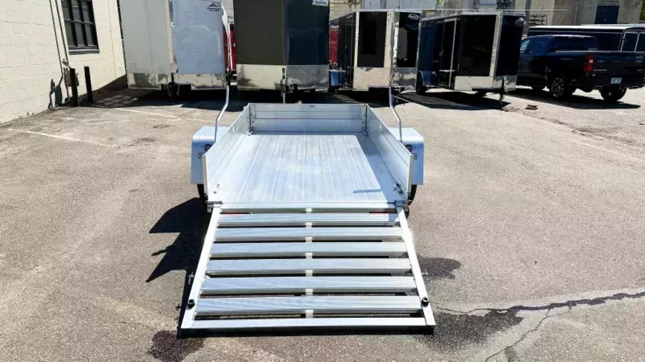 New Aluma 548ES Open Utility Trailer w/ 39" Full Rear Ramp - 12" solid sides!