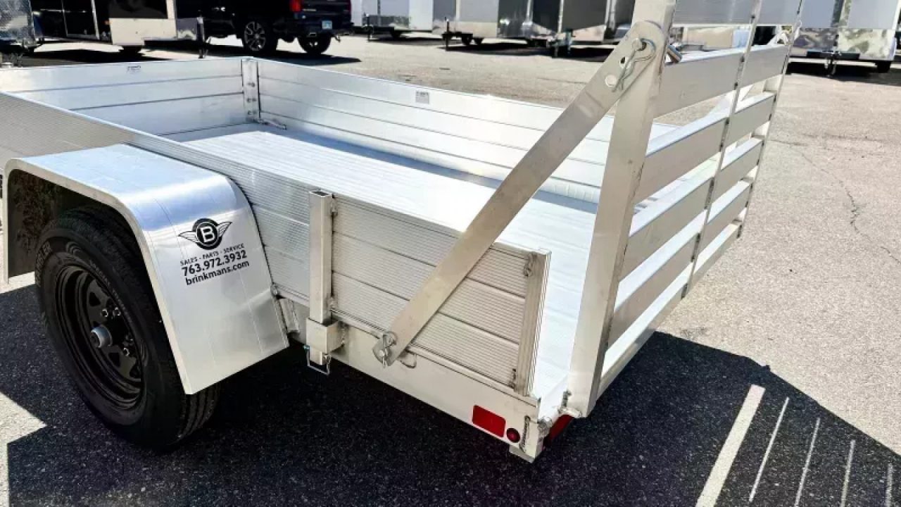 New Aluma 548ES Open Utility Trailer w/ 39" Full Rear Ramp - 12" solid sides!
