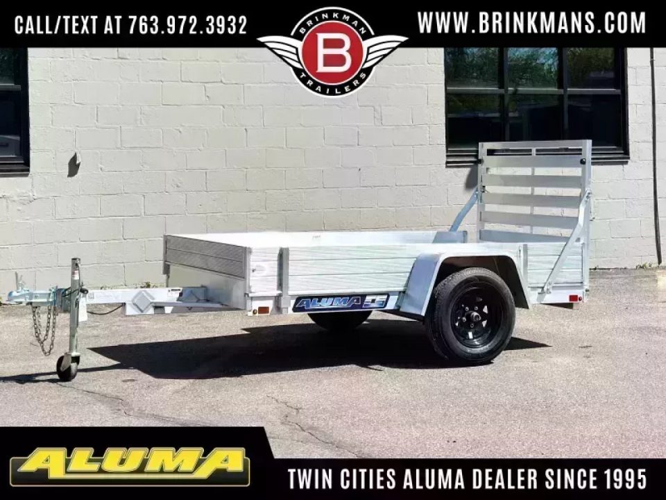 New Aluma 548ES Open Utility Trailer w/ 39" Full Rear Ramp - 12" solid sides!