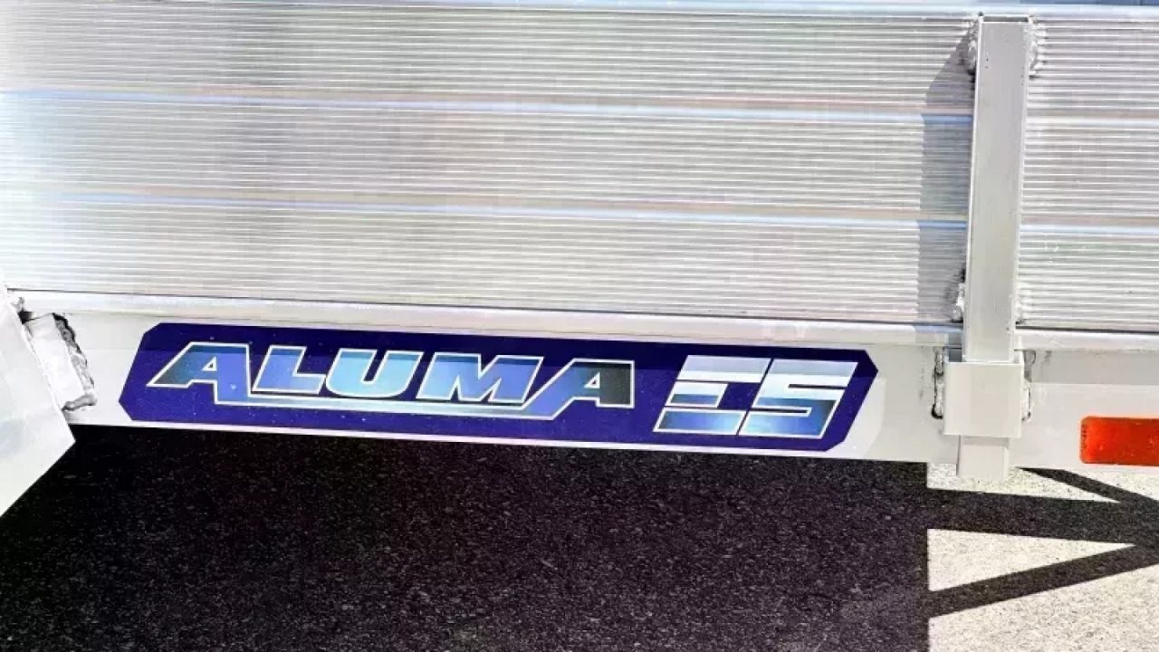New Aluma 548ES Open Utility Trailer w/ 39" Full Rear Ramp - 12" solid sides!